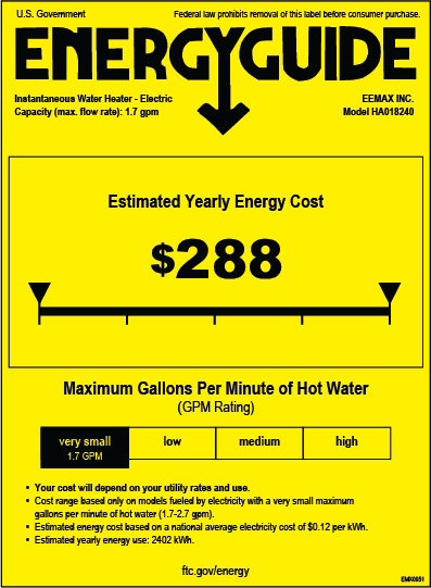 Energy Guide Label
